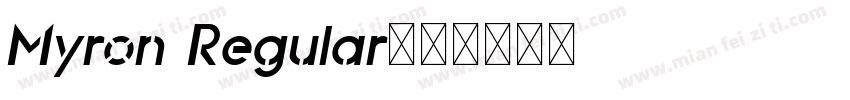 Myron Regular字体转换